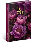 *P26  PGD-35553-Z  NOTIQUE Týdenní magnetický diář Fialové květy 2026, 11 x 16 cm