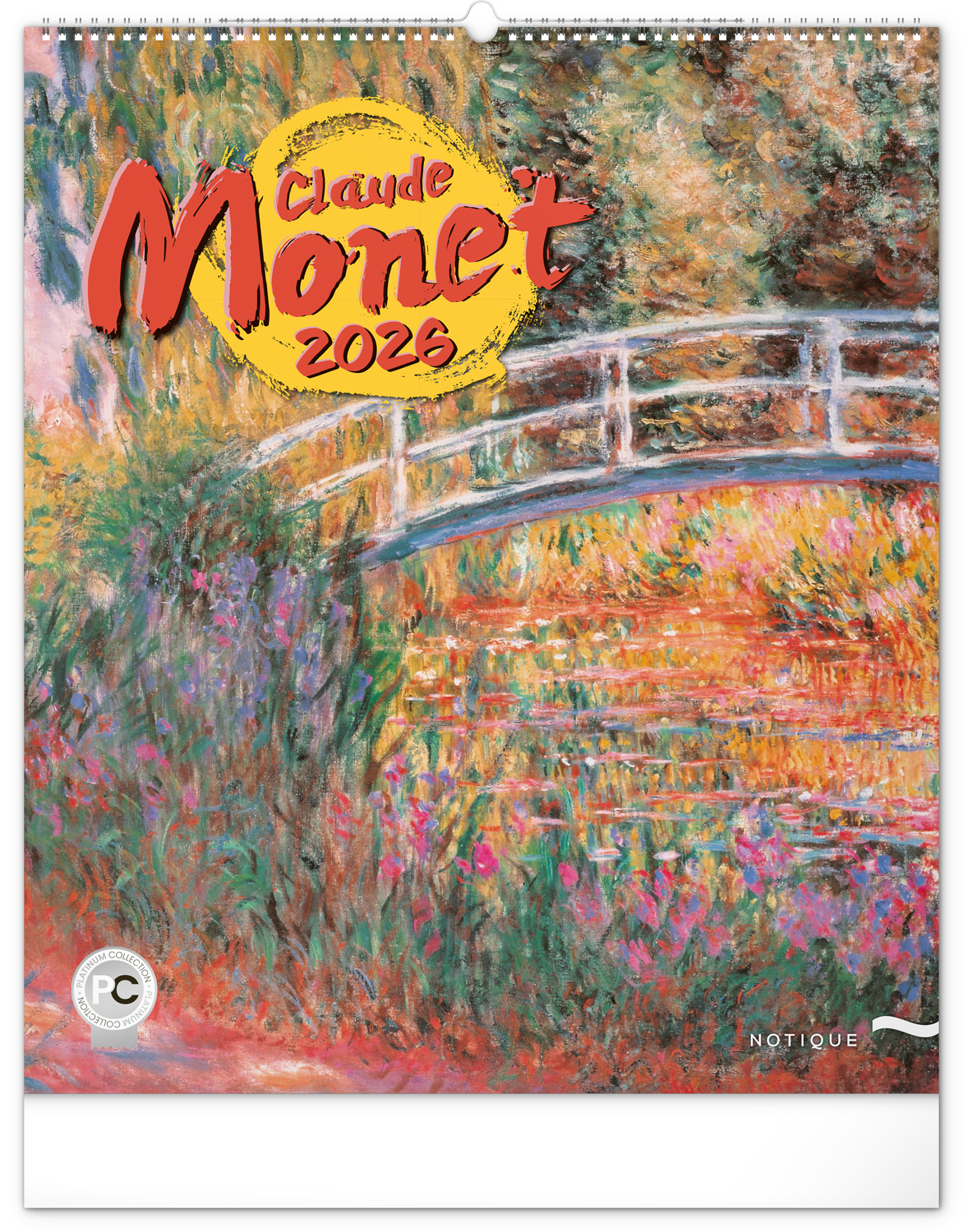 *P26  PGN-35188-L  NOTIQUE Nástěnný kalendář Claude Monet 2026, 48 x 56 cm