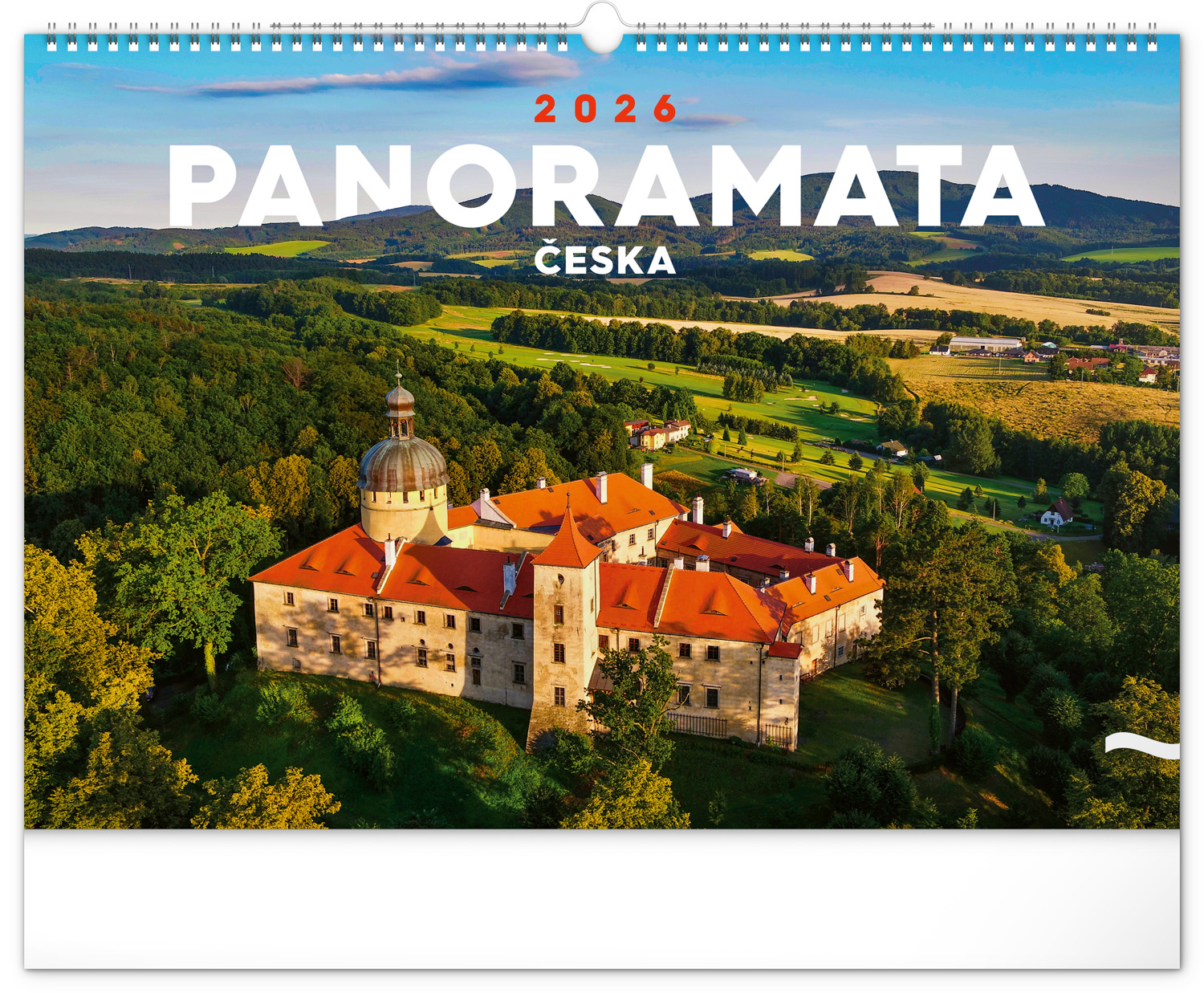 *P26  PGN-35280-L  NOTIQUE Nástěnný kalendář Panoramata Česka 2026, 48 x 33 cm