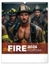 *P26  PGN-35648-L  Nástěnný kalendář Dreamy Firefighters 2026, 30 x 34 cm