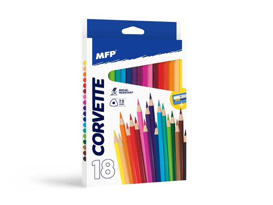 Pastelky M/18 trojhranné+ořezávátko 6330511