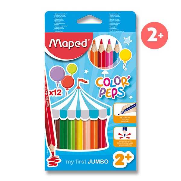 Pastelky MAPED trojboké JUMBO /12ks Color´Peps   0086/9834010