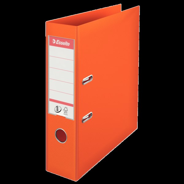 Pořadač s pákou A4/75 oranž.celopl.ESSELTE 811340