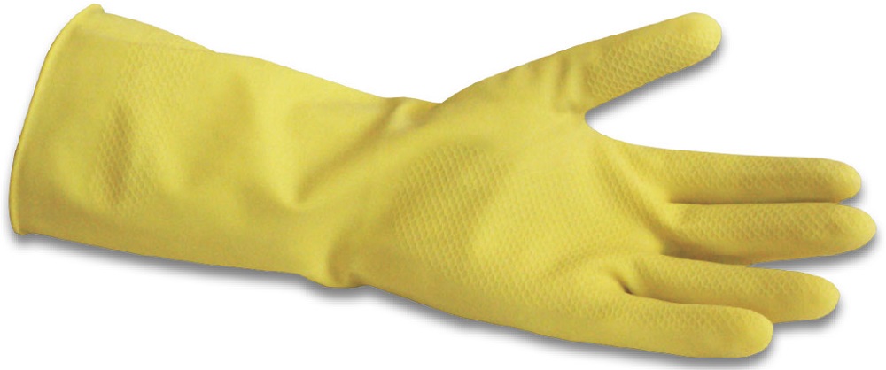Rukavice gumové úklidové   L žluté