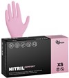 Rukavice nitrilové, nepudrované XS,růžové