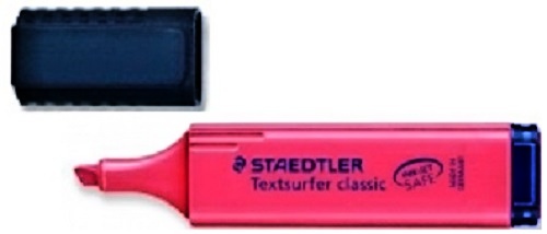 ST 364- 2 zvýrazňovač červený TOP STAR