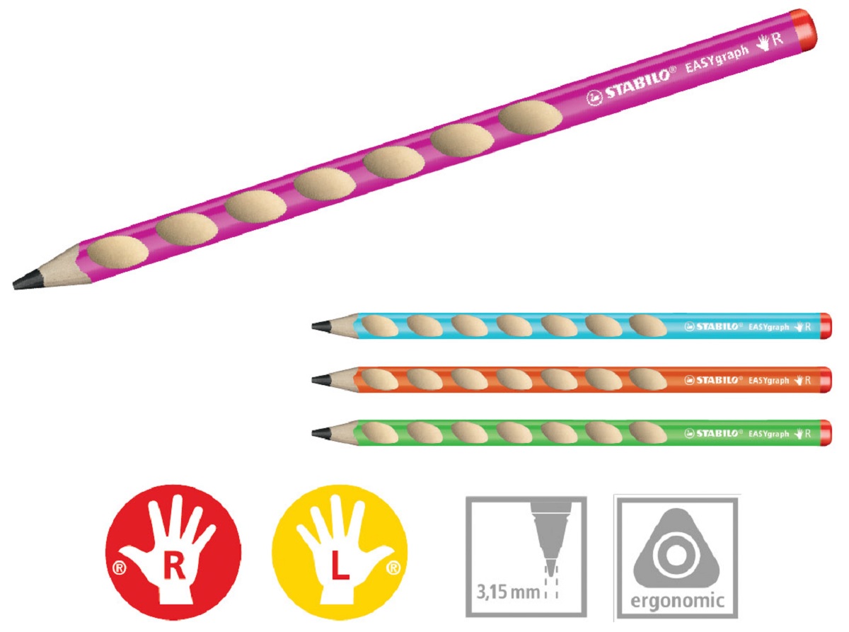 STABILO grafitová tužka Easy graph P 322/HB tuha šíře 3,15mm