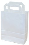Taška papírová BS craft 18*8*25 bílá papírové ucho