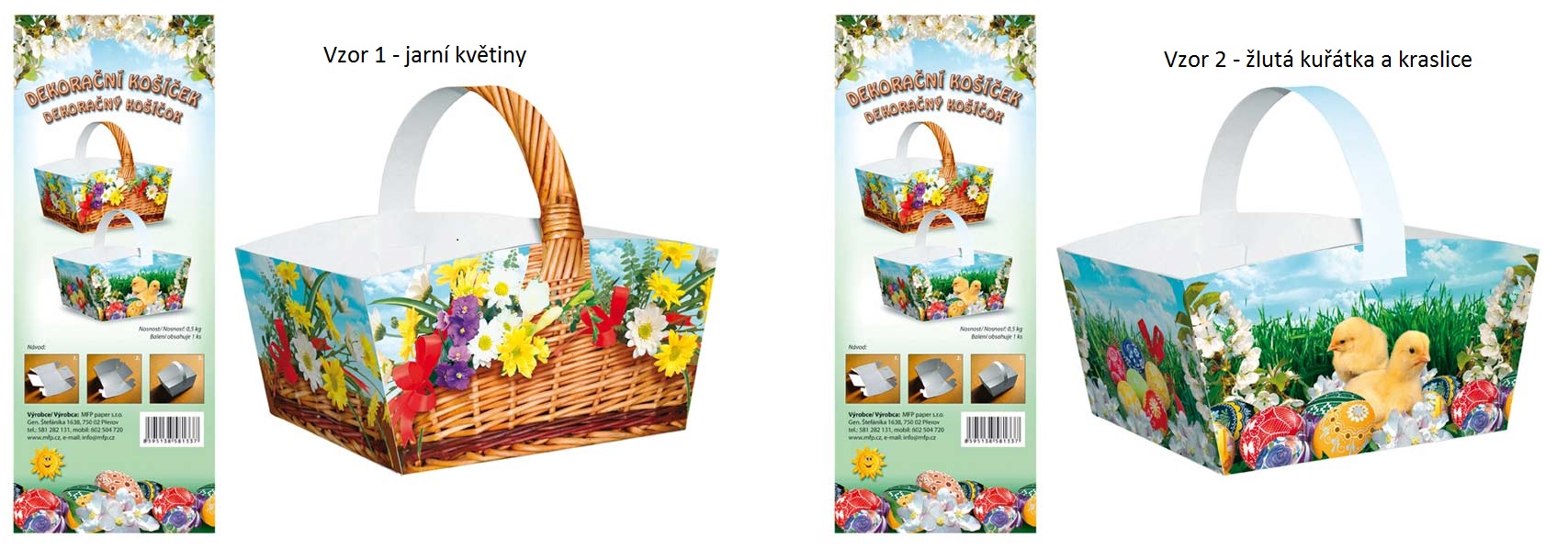 Velikonoční košíček papírový    2220431,2220432
