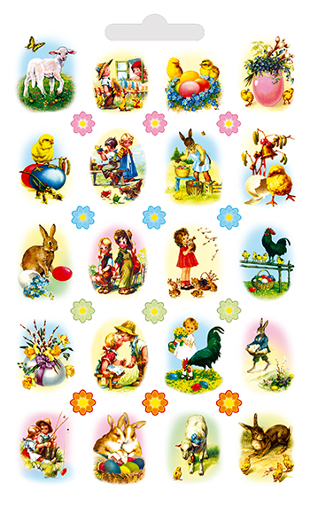 Velikonoční vodové obtisky na vajíčka - glitr 552