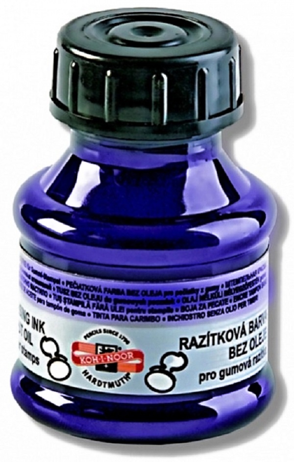 barva razítková 50g modrá