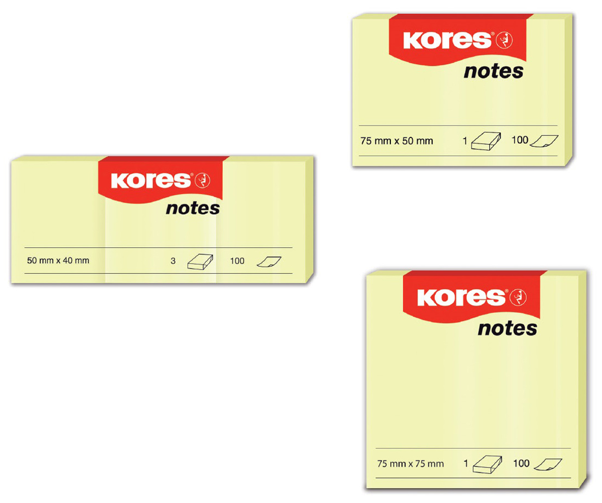 bloček samolepící  75x125mm KORES 46125