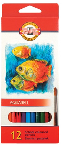 pastelky 3716/12 akvarelové ryby
