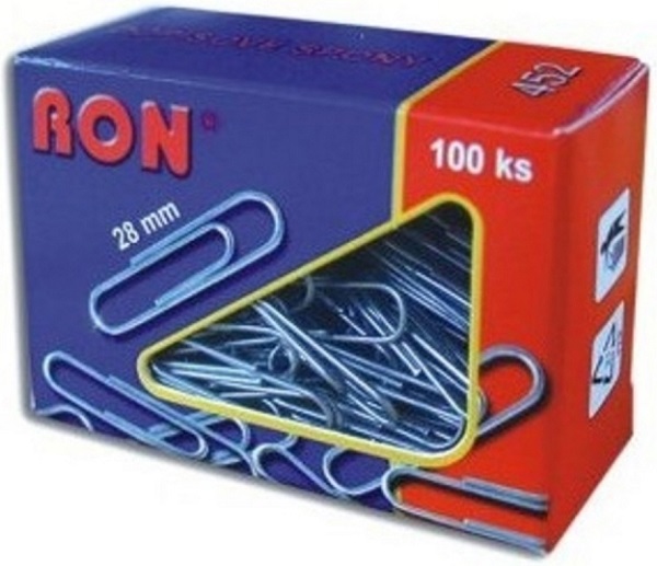 sponky kancelářské 452 ZN 28mm kulaté 100ks