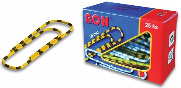 sponky kancelářské 473 ZEBRA 50mm barevné 25ks