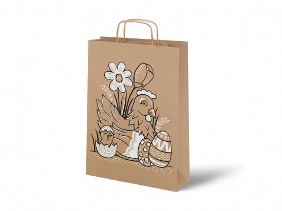 velikonoční taška papírová dárková - 22x28x10cm